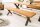 Sitzbank Holz (Wildeiche) Metall 180 x 40 cm