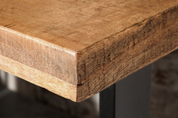 Bartisch Mango Holz Metall 120 x 80 cm Kufengestell