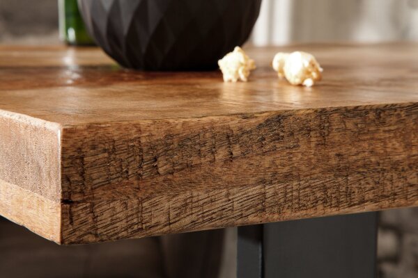 Bartisch Mango Holz Metall 120 x 80 cm Kufengestell