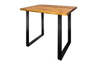 Table de bar bois mangue m&eacute;tal 120 x 80 cm...