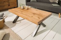 Couchtisch Holz (Wildeiche) Metall 110 x 60 cm