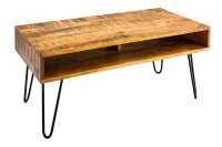 Table basse mangue bois métal 100 x 50 cm