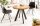 Esstisch Mango Holz Metall 80 x 80 cm rund