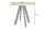 Esstisch Mango Holz Metall 80 x 80 cm rund