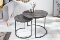 Set de 2 tables dappoint en bois de manguier et...