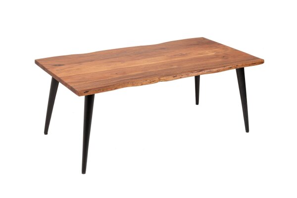 Table basse en acacia métal 110 x 60 cm Retro
