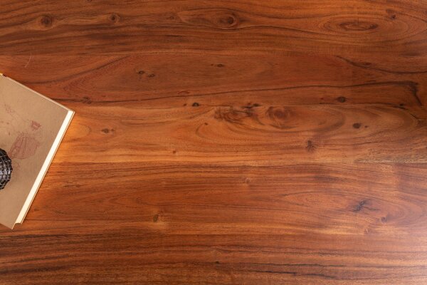 Table basse en acacia métal 110 x 60 cm Retro