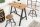 Table de bar bois (chêne sauvage) métal 120 x 70 cm