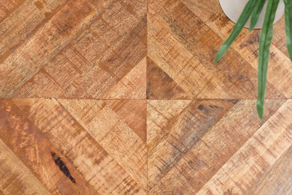Table dappoint mangue bois métal 60 x 60 cm