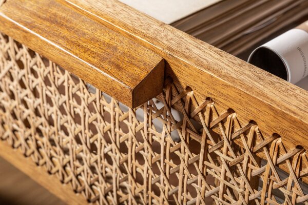 Highboard bambou manguier H : 140 cm tressage viennois Boho