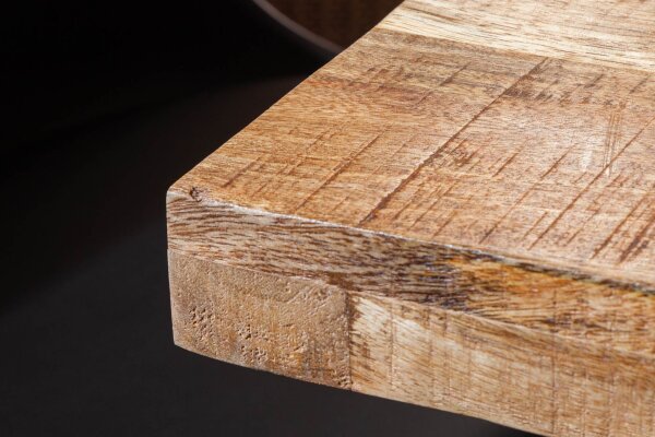 Esstisch Mango Holz Metall 140 x 80 cm Kufengestell