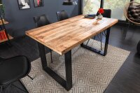 Esstisch Mango Holz Metall 120 x 80 cm Kufengestell