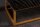 Highboard Schwarz Gold 100 x 120 cm Handarbeit Holz Metall