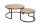 Table basse 2 pièces rotin mangue bois métal rond