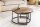 Table basse 2 pièces rotin mangue bois métal rond