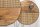 Table basse 2 pièces rotin mangue bois métal rond