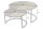 Table basse 2 pièces rotin mangue bois métal rond