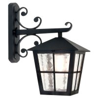 Idyllische Wandlampe LUDGER Schwarz Rustikal Hof