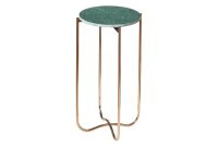 Beistelltisch Marmor Metall in Gr&uuml;n Gold 35 x 35 cm