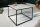Table basse en marbre métal blanc noir 50 x 50 cm