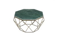 Table basse en marbre métal gris noir 70 x 70 cm