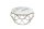 Table basse en marbre métal blanc noir 70 x 70 cm