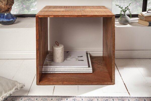 Beistelltisch Mango Holz in Natur 43 x 33 cm