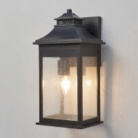 Wandlampe Braun IP44 eckig außen Vintage Design