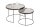 Set de 2 tables dappoint avec plateaux Métal argenté noir