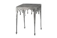 Beistelltisch Aluminium in Silber 34 x 34 cm