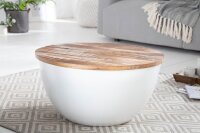 Table coffre ronde Ø 61 cm Mango bois métal...