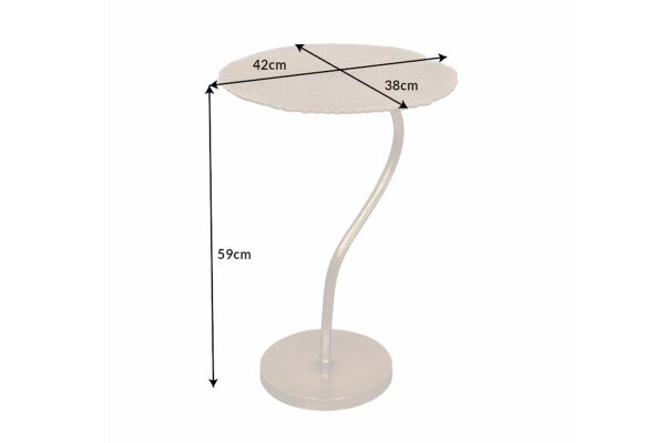 Table dappoint en métal doré 40 x 38 cm travail manuel