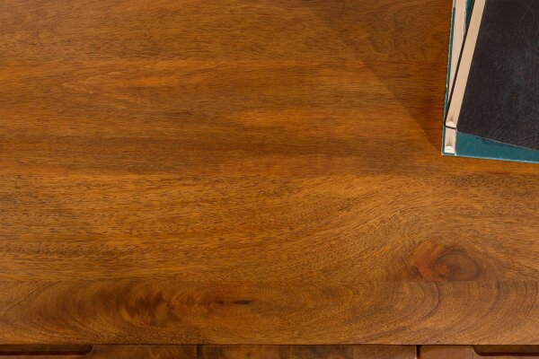 Buffet 140 cm de large bois de mangue fer à la main motif 3D