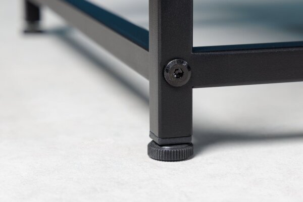 Table dappoint avec espace de rangement Acier noir 50 x 40 cm