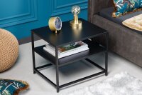 Table dappoint avec espace de rangement Acier noir 50 x...