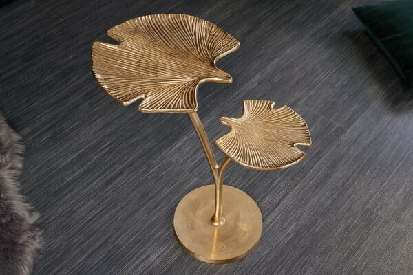 Beistelltisch Metall in Gold 50 x 32 cm Handarbeit
