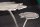 Table dappoint en métal argenté 50x32 cm fait main