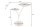 Table dappoint en métal argenté 50x32 cm fait main
