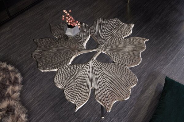 Couchtisch Metall in Silber Antik Schwarz Handarbeit