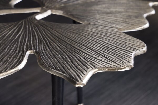 Couchtisch Metall in Silber Antik Schwarz Handarbeit