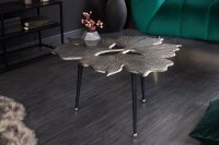 Couchtisch Metall in Silber Antik Schwarz Handarbeit