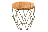 Table basse en bois dacacia métal naturel laiton...