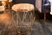 Table basse en bois dacacia métal naturel laiton...