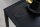 Beistelltisch in Schwarz 43 x 35 cm C-Form Metall MDF