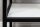 Table dappoint verre dur métal en blanc noir 45x40 cm