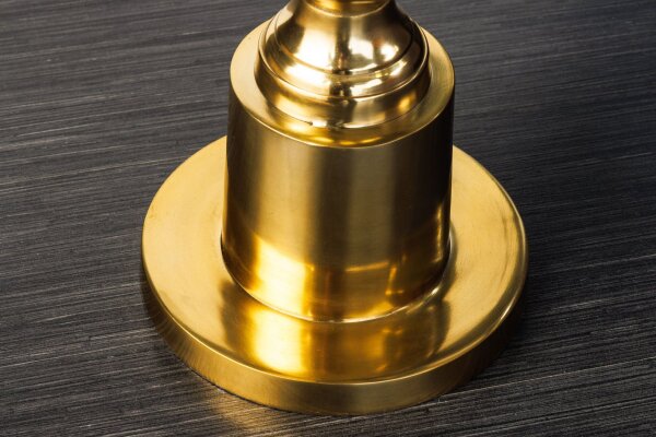 Beistelltisch Hartglas Metall in Gold Schwarz Ø 44 cm