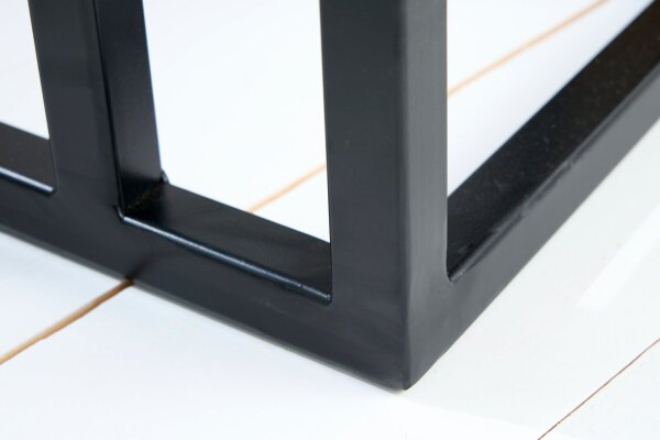 Table dappoint mangue bois métal 45 x 30 cm forme C