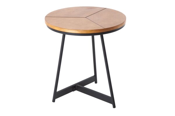 Table dappoint bois (chêne) métal 45 x 45 cm