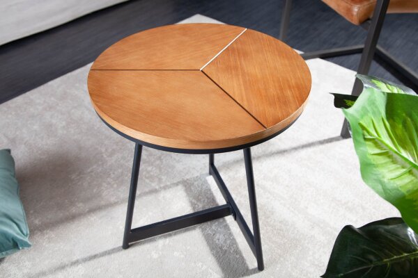 Table dappoint bois (chêne) métal 45 x 45 cm