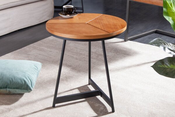 Table dappoint bois (chêne) métal 45 x 45 cm